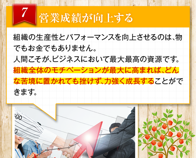 営業成績が向上する